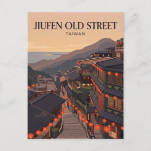 Jiufen Old Street Taiwan Postcard