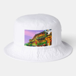 Jiufen, Taiwan - Ancient Teahouse Bucket Hat