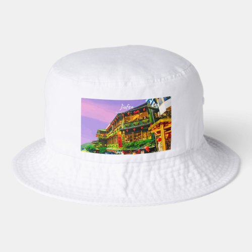 Jiufen, Taiwan - Ancient Teahouse Bucket Hat
