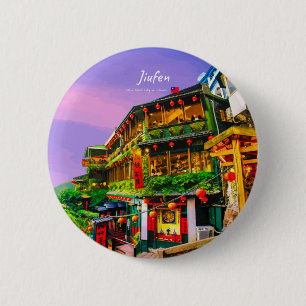 Jiufen, Taiwan - Ancient Teahouse Button