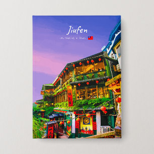 Jiufen, Taiwan - Ancient Teahouse Button