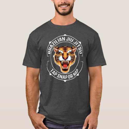 Jiujitsu Tiger Brazilian Jiu Jitsu BJJ and T_Shirt