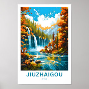 Jiuzhaigou China Travel Print