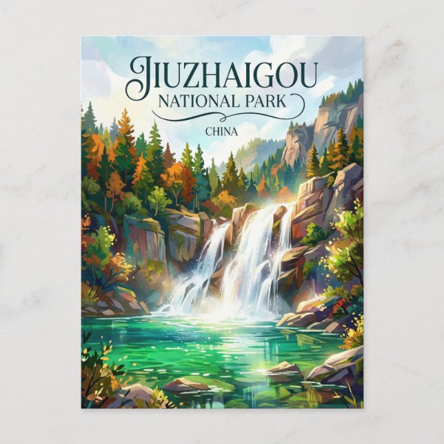 Jiuzhaigou National Park China Postcard (Front)
