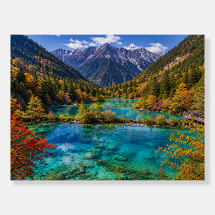 Jiuzhaigou Valley China Mountain Lake Foam Board