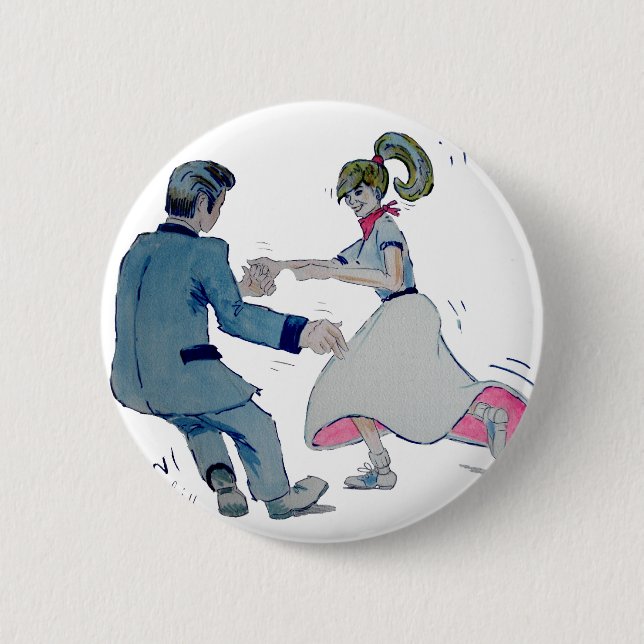 Jive Fun! swing dancing rock and roll Button (Front)
