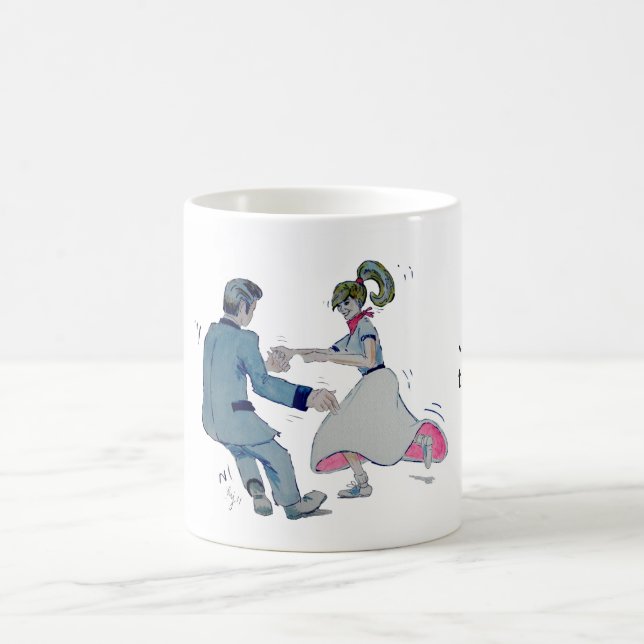 Jive Fun! swing dancing rock and roll Coffee Mug (Center)