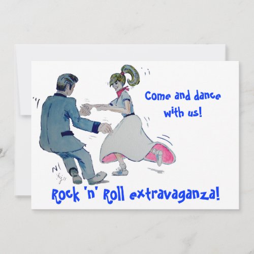 Jive Fun swing dancing rock and roll Invitation