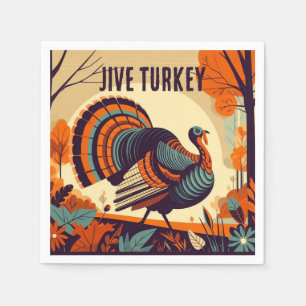 Jive Turkey - Mid-Century Thanksgiving Napkin