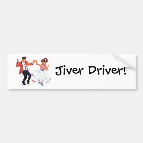 Jiver Driver Classic Rock and Roll Jive Dancing Bumper Sticker