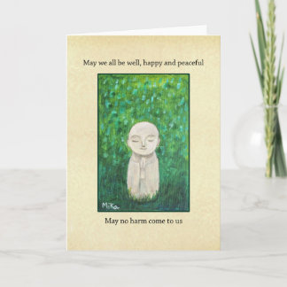 Jizo Art Buddhism Prayer Empathy Get well soon Card