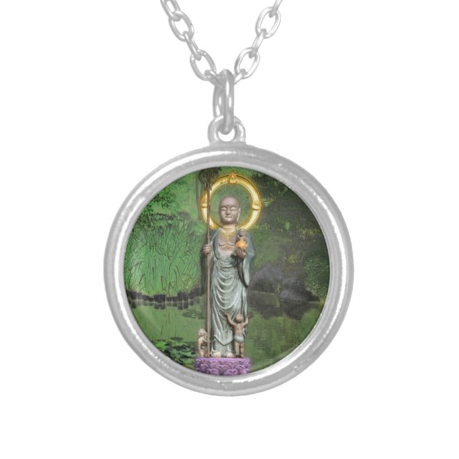 Jizo Silver Plated Necklace (Front)
