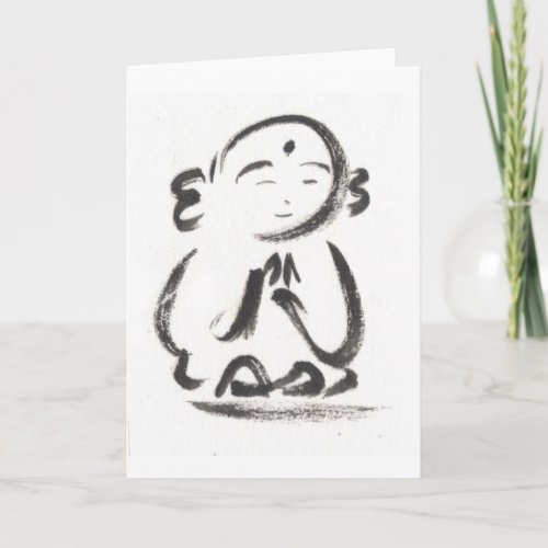 Jizo the Monk Blank Greeting Card