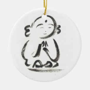 Jizo the Monk Ceramic Ornament
