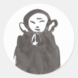Jizo the Monk in Meditation Stickers