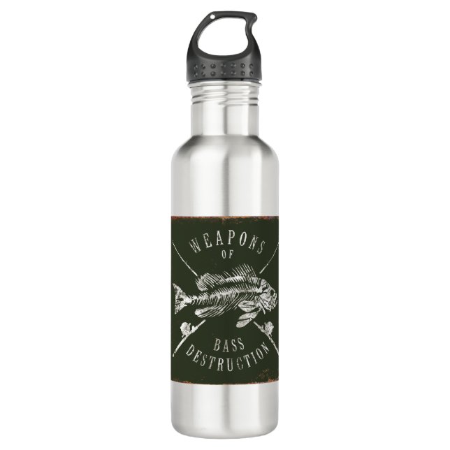 JJ56 Weapons of Bass.tif Stainless Steel Water Bottle (Front)