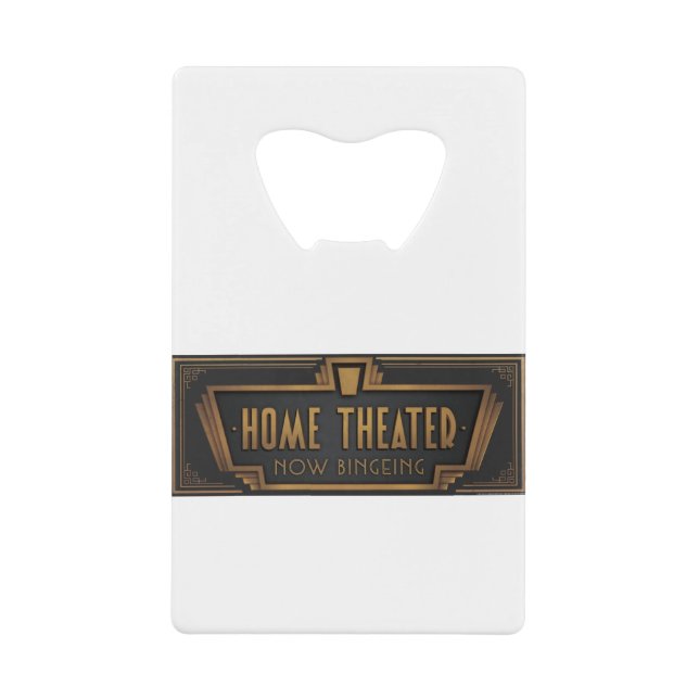 JJ76 Home Theater.tif Credit Card Bottle Opener (Front)