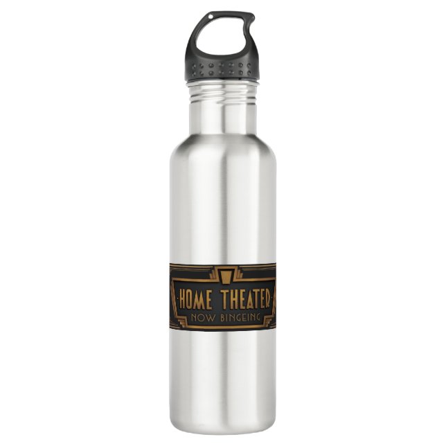 JJ76 Home Theater.tif Stainless Steel Water Bottle (Front)