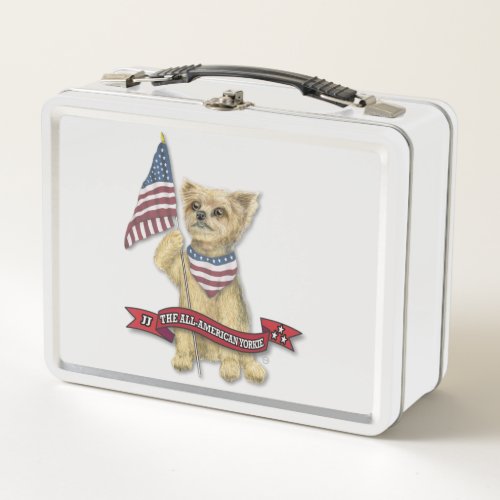 JJ The All_American Yorkie Metal Lunch Box