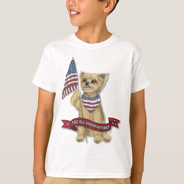 JJ The All-American Yorkie T-Shirt (Front)