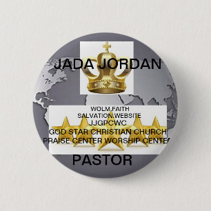 JJGPCWC GOD STAR CHRISTIAN CHURCH BADGE ERASER BUTTON