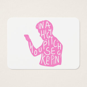 JJs silhouette housekeeping quote in pastel pink