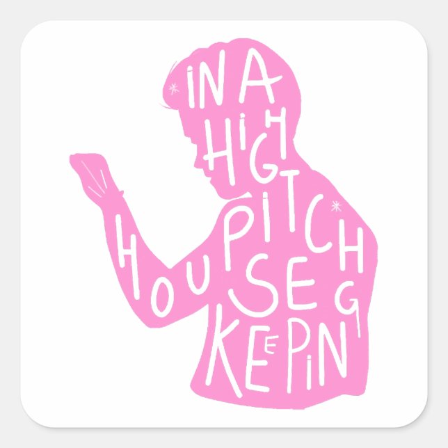 JJs silhouette housekeeping Square Sticker (Front)