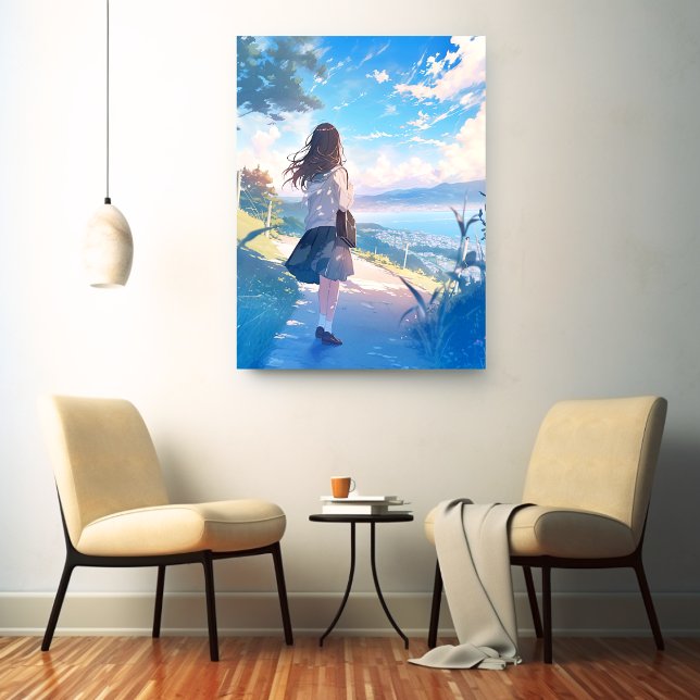 JK Art Panel with Back | Sushi Musume Art Panel Ge Canvas Print (Creator Uploaded)