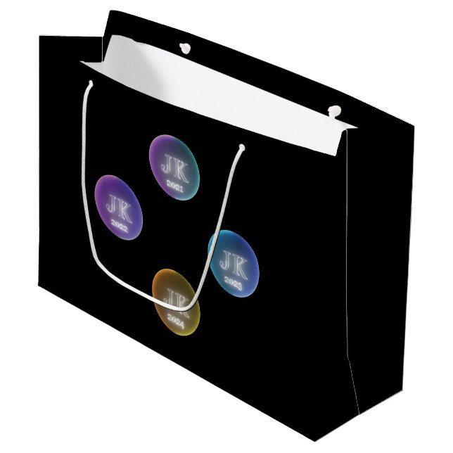 JK Four Year  Large Gift Bag (Front Angled)