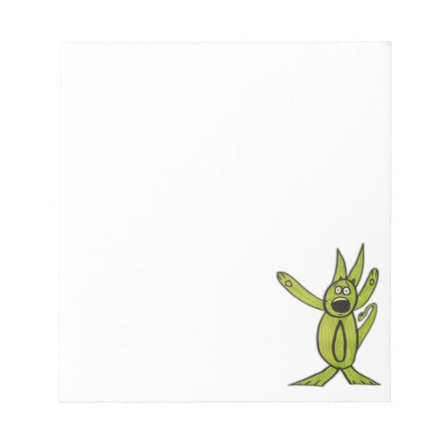 JMCdesign Green Dog 5.5" x 6" Notepad - 40 pages (Front)