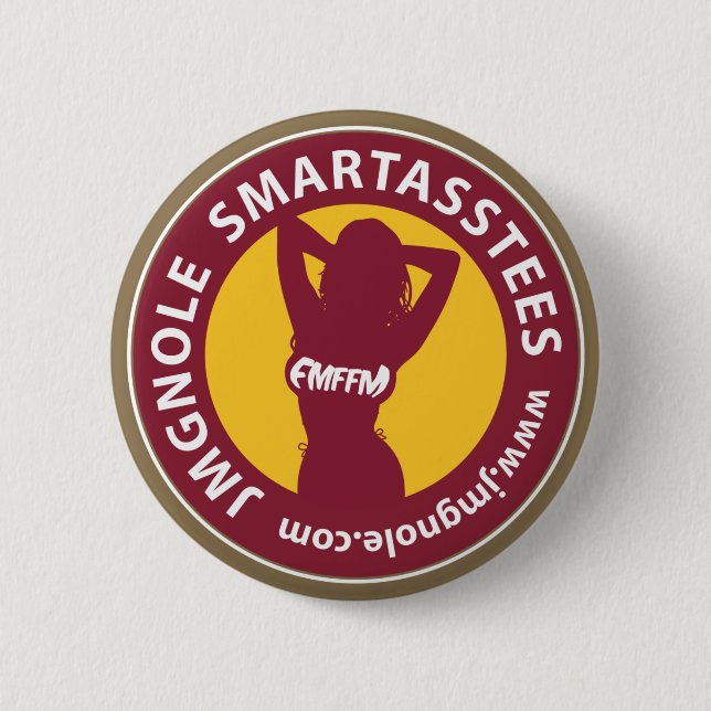 JMGNole SmartAssTees Logo - gold Pinback Button (Front)