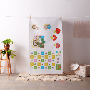 +JMJ+  Cute Saint Baby Quilt Squares and Dolls Fabric