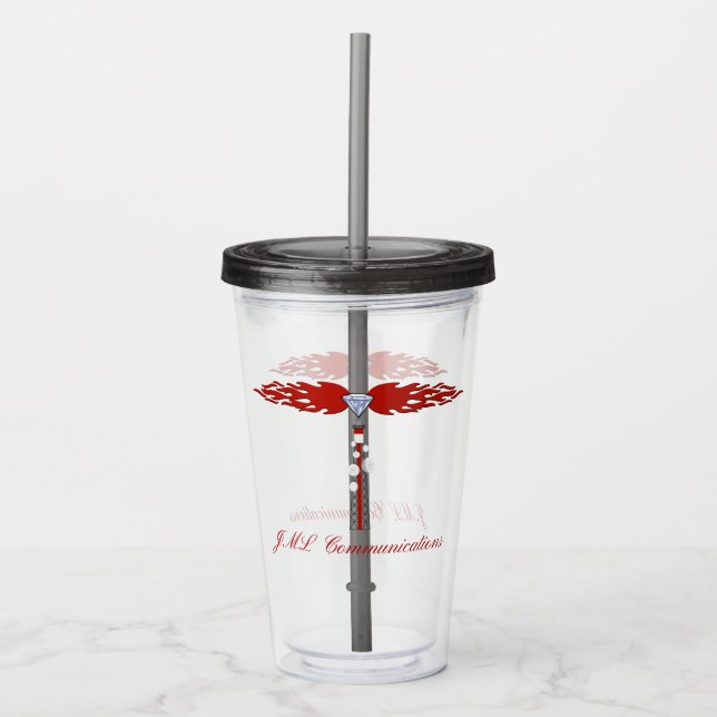 JML Communications Tower Logo Acrylic Tumbler (Front)