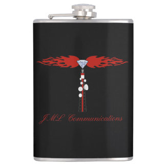 JML Communications Tower Logo Flask