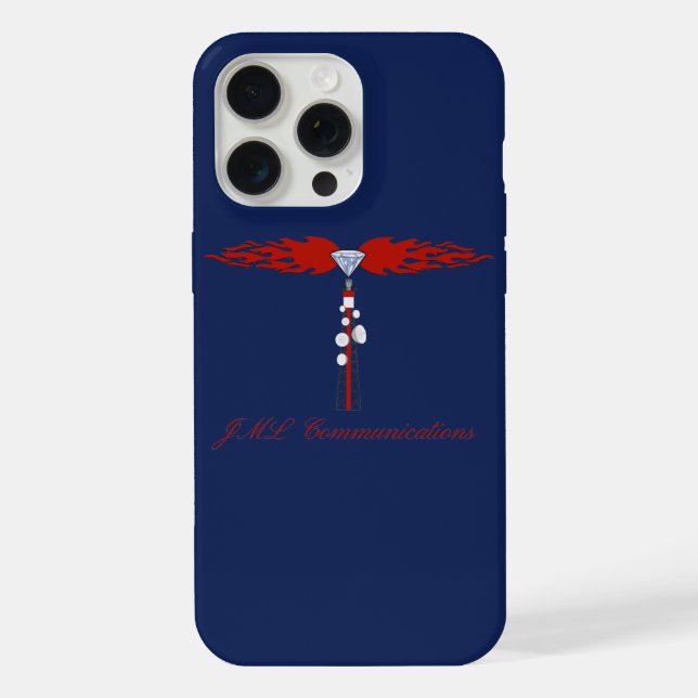 JML Communications Tower Logo Iphone Case (Back)