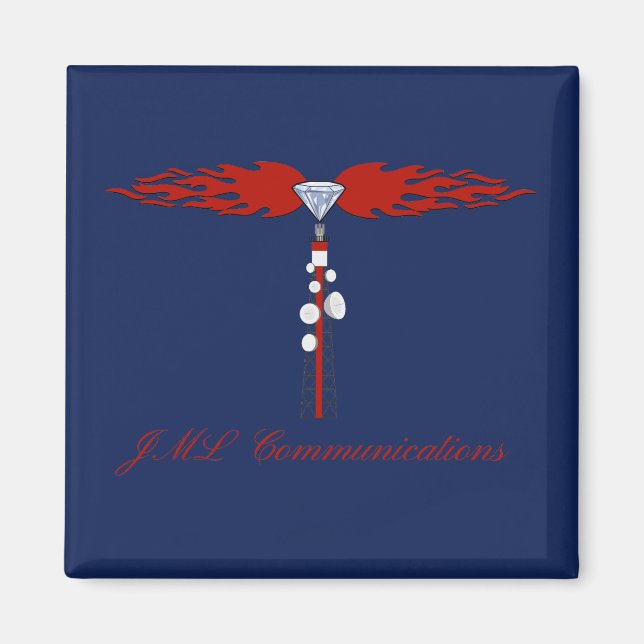 JML Communications Tower Logo Magnet (Front)