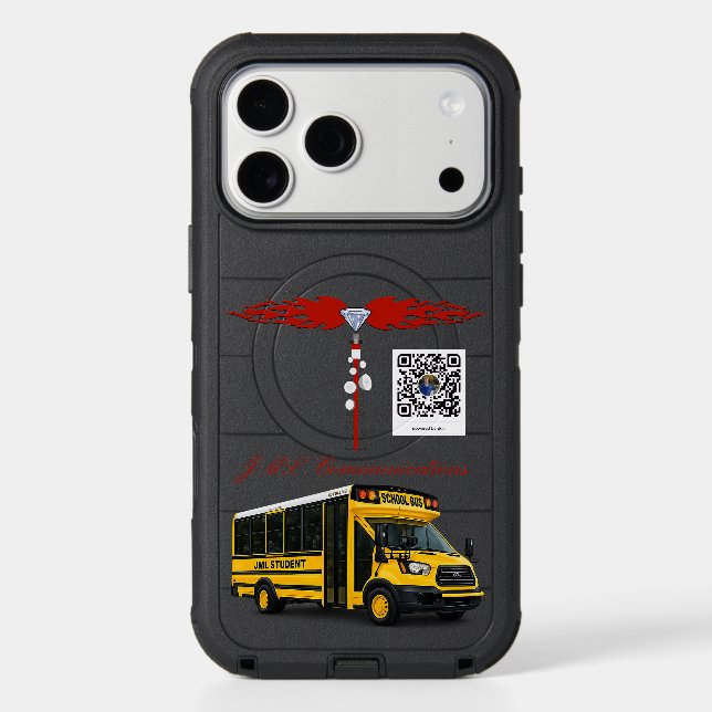 JML Communications Tower Logo & Student Otterbox iPhone Case (Back)