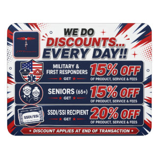 JML Discount Door Sign