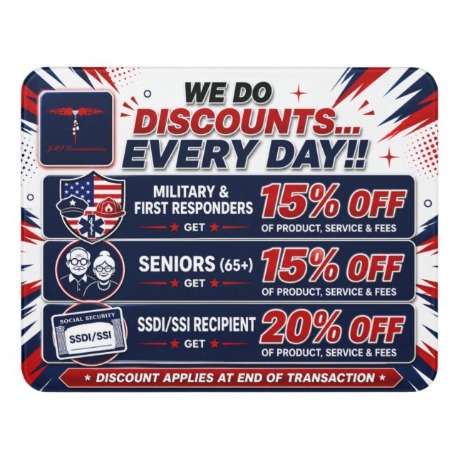 JML Discount Door Sign (Contemporary Front)
