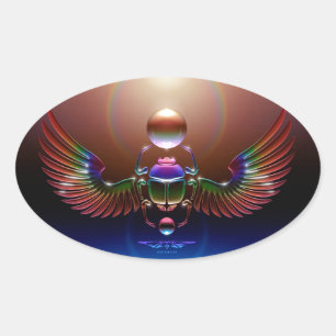 JMR - Crystal Scarab Oval Sticker