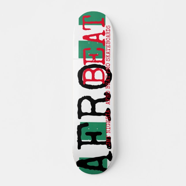 JMT NIGERIA AFRO BEAT 7 3/4" Skateboard deck (Front)