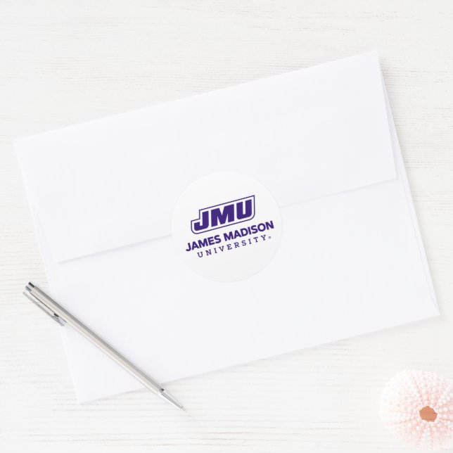 JMU | James Madison University Classic Round Sticker (Envelope)