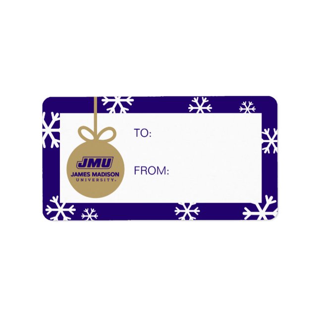 JMU | James Madison University Label (Front)