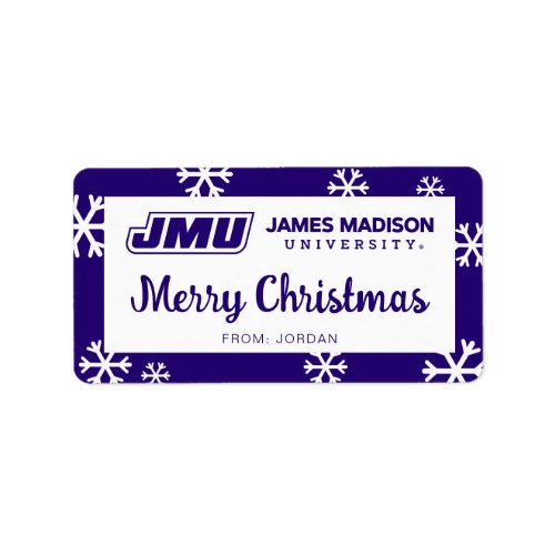 JMU  James Madison University Label