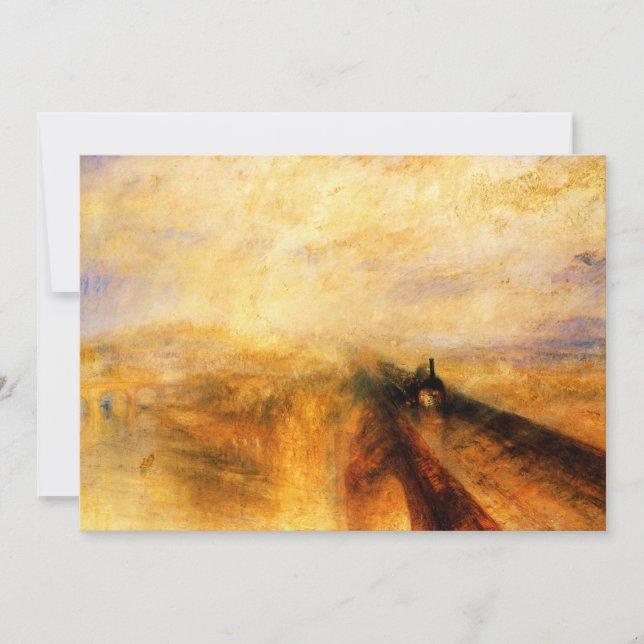 JMW Turner Rain Steam and Speed Invitations (Front)