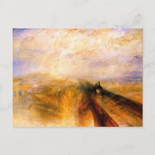 JMW Turner _ Rain Steam and Speed the Great Wester Postcard