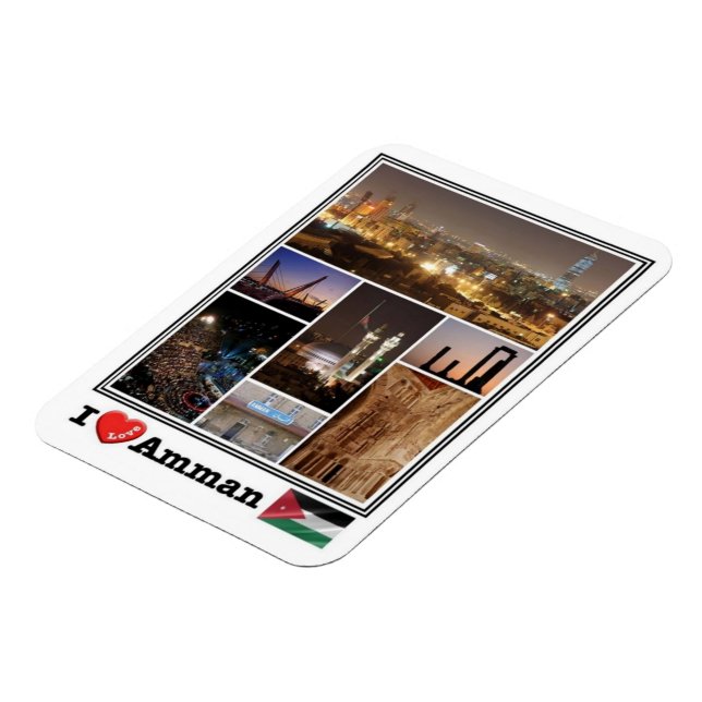 JO Jordan - Amman  -  I Love Mosaic - Magnet (Left Side)