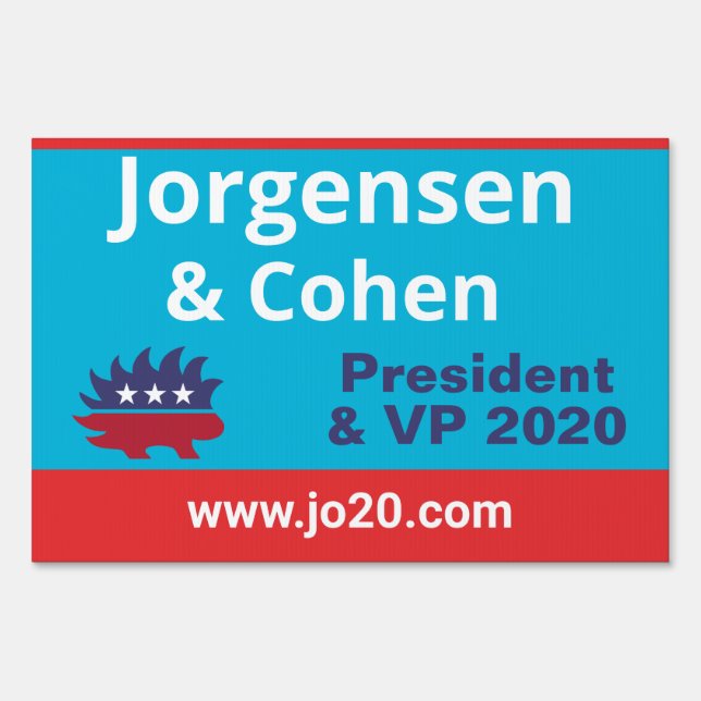 Jo Jorgensen for President - 2020 Sign (Back)