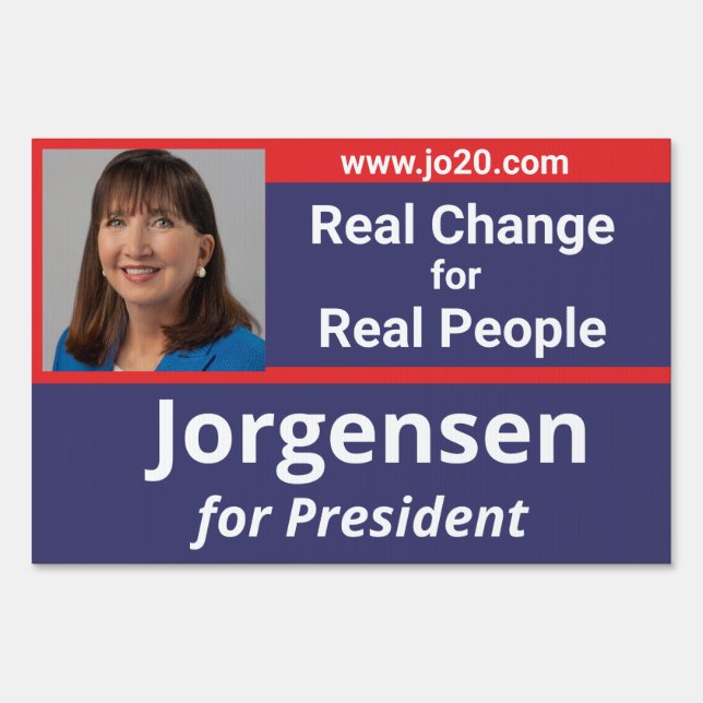 Jo Jorgensen for President - 2020 Sign (Back)