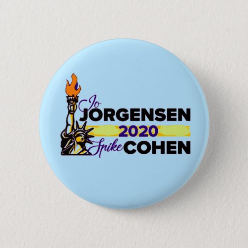 Jo Jorgensen  Spike Cohen 2020 Button